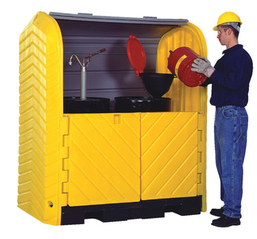 HARD TOP DRUM STORAGE-2 DRUM WITH DRAIN - Model DSHRT-2
